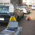 Laserscanner mit Equipment im Einsatz