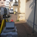 Laserscanner mit Equipment im Einsatz